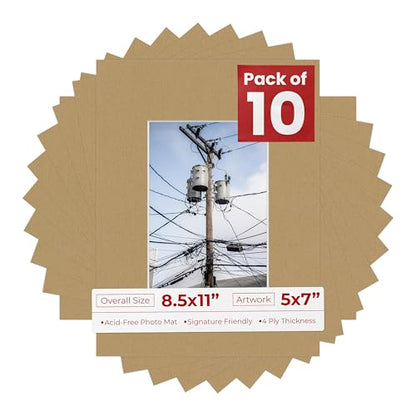 5x7 Mat for 8.5x11 Frame (10 Count)