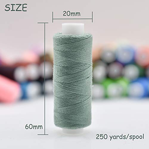 Sewing Thread 100 Colors Sewing Machine and Hand Stitching Polyester for Hand Stitching