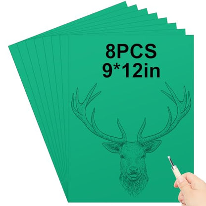 8 Pcs 9 x 12 Inch Linoleum Blocks for Printmaking