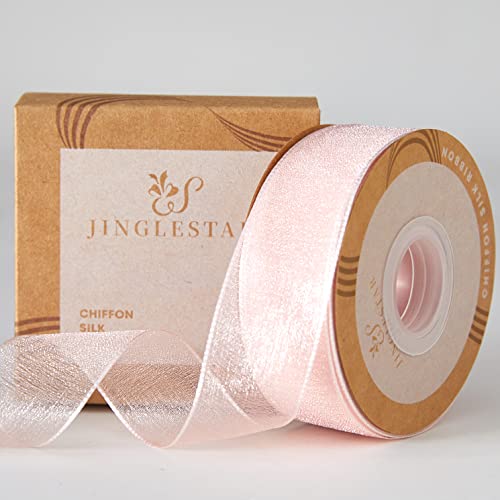1 Inch Wide Sheer Chiffon Ribbon (75 Foot)