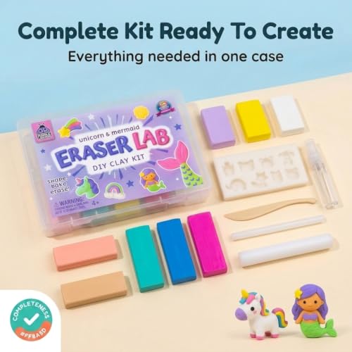 Eraser Lab Mermaid & Unicorn Eraser Making Kit for Kids 4