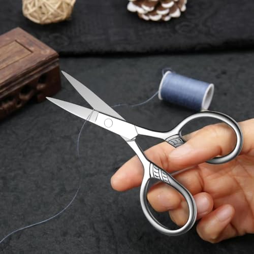 Stainless Steel Small Scissors with Textured Handle