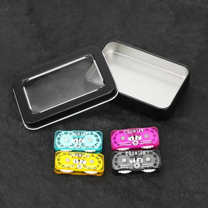 4Pcs MTG Life Counter Twin Digits with Metal Box
