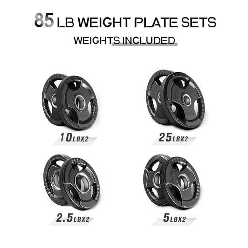 Olympic Rubber Grip Weight Plates (8 Count)