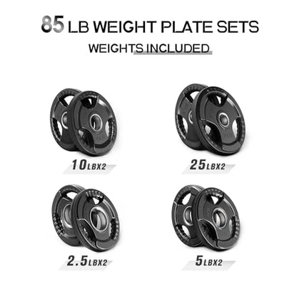 Olympic Rubber Grip Weight Plates (8 Count)