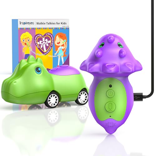 Walkie Talkies for Kids Rechargeable Dino Toy Cars 48H Playtime (2 Count)