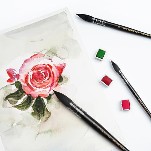 3PCS Squirrel Hair Watercolor Brushes (3 Count)