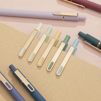 Gel Pens Black Ink Pens for Office 0.5mm Fine Point Pen Smooth Writing Retractable (10 Count)