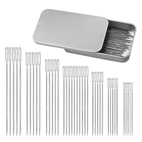 40 PCS Big Eye Steel Sewing Needles Kit