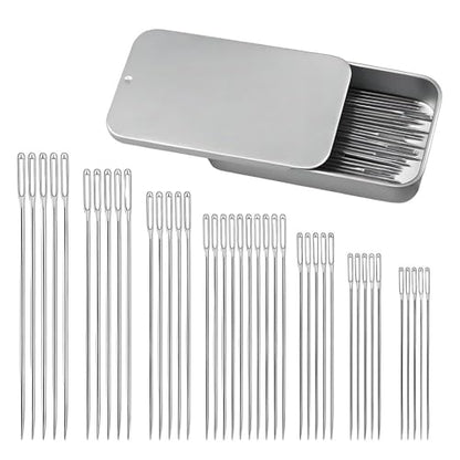 40 PCS Big Eye Steel Sewing Needles Kit