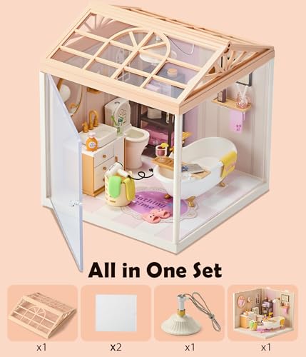 Cozy Bathroom DIY Miniature House Kit for Adults