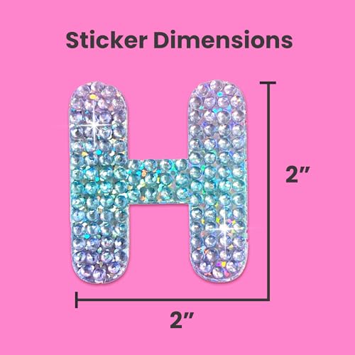 Sparkly Rhinestone Alphabet Letter Sticker H