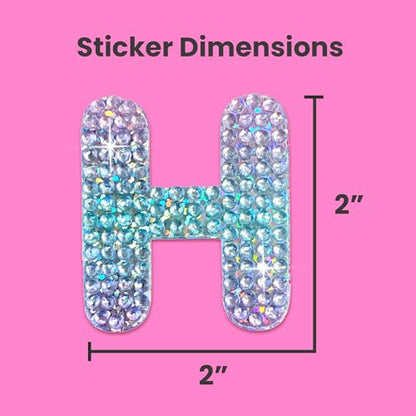 Sparkly Rhinestone Alphabet Letter Sticker H