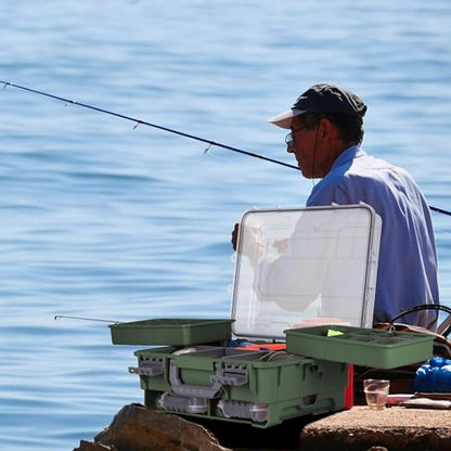 Universal Fishing Tackle Box with Two Small Tackle Tray