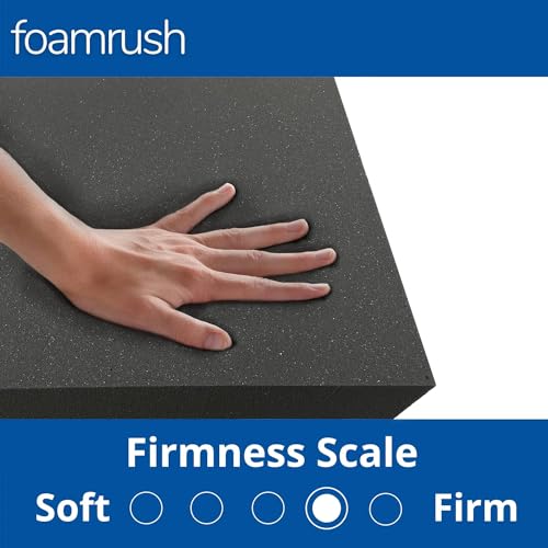 9" x 24" x 24" Charcoal High Density Upholstery Foam Cushion
