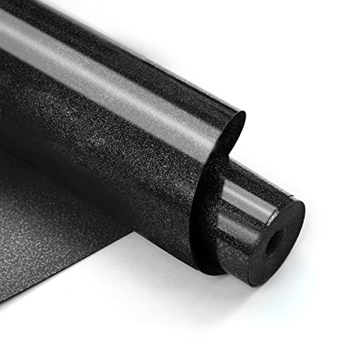 Glitter HTV 12" x 10ft Black Glitter HTV Heat Transfer Vinyl