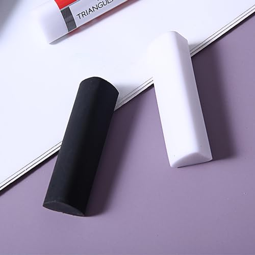 Black White Erasers 8 Pack Pencil Erasers Triangle Erasers for Kids Bulk for Students School Supplies Office Prize Gifts (8 Count)