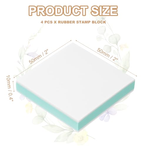 4Pcs 2X2" Rubber Carving Blocks (4 Count)