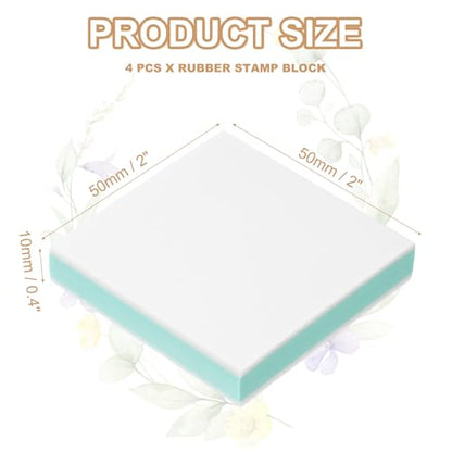 4Pcs 2X2" Rubber Carving Blocks (4 Count)