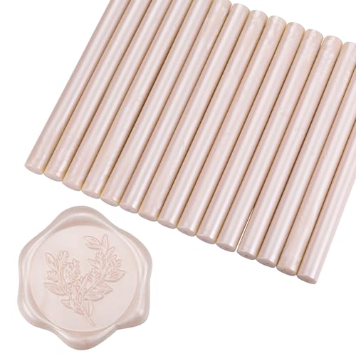 15Pcs Champagne Glue Gun Sealing Wax Sticks for Wax Seal Stamp (15 Count)