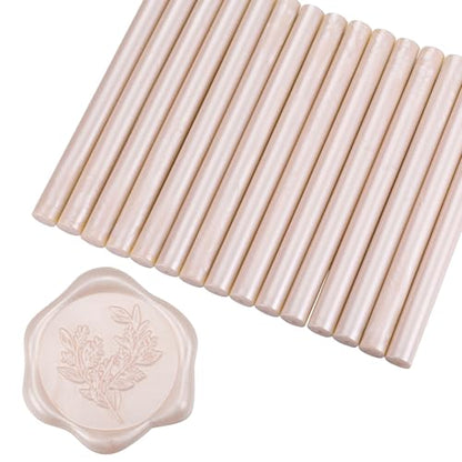 15Pcs Champagne Glue Gun Sealing Wax Sticks for Wax Seal Stamp (15 Count)