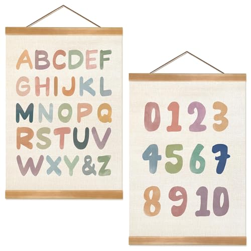 Alphabet Numbers Posters Set of 2 (2 Count)