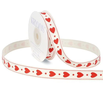 Red Hearts Cotton Ribbon (36 Foot)