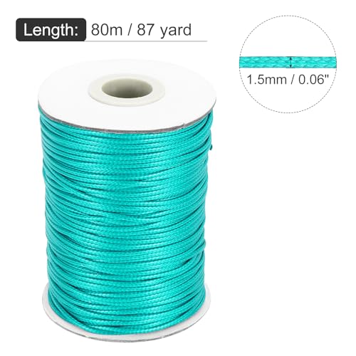 Waxed Cord 1.5mm Waxed Thread 87 Yard Wax String Leather Cord for Bracelet Making