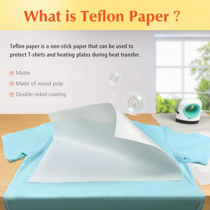 30 Pack PTFE Teflon Paper Mix Pack for Heat Press (30 Count)