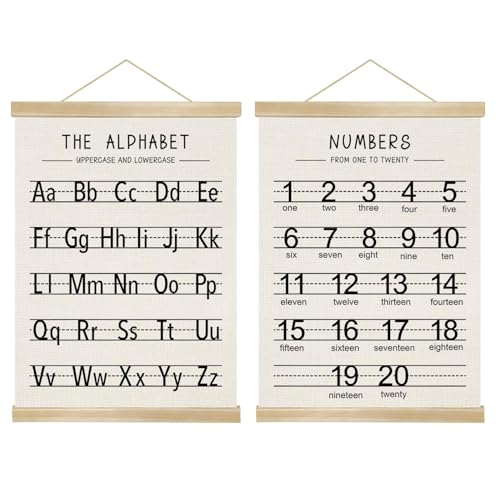 Alphabet and Numbers Wall Chart Set of 2 (2 Count)