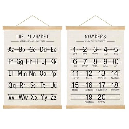 Alphabet and Numbers Wall Chart Set of 2 (2 Count)
