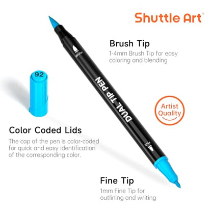Dual Tip Brush Pens (96 Count)