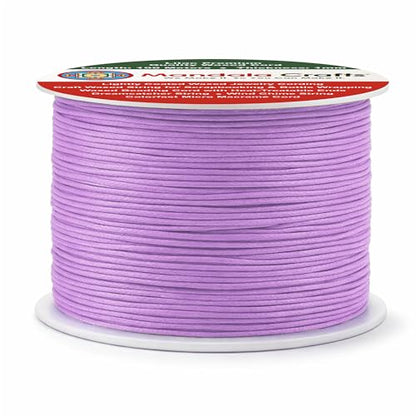 1mm Lilac Cotton Waxed Cord for Jewelry Making (327 Foot)