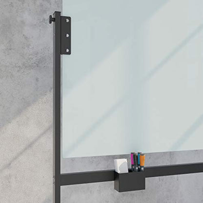 Glass Dry Erase Whiteboard Rolling Easel