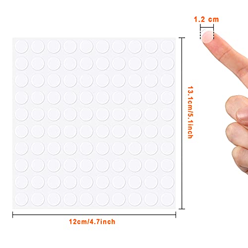 1000 Pcs Double Sided Adhesive Dots Clear Glue Point Tape Stickers Balloon Glue Round Mini No Traces Adhesive Sticker Dot Sticker for Classroom Decor Craft DIY Office (1000 Count)