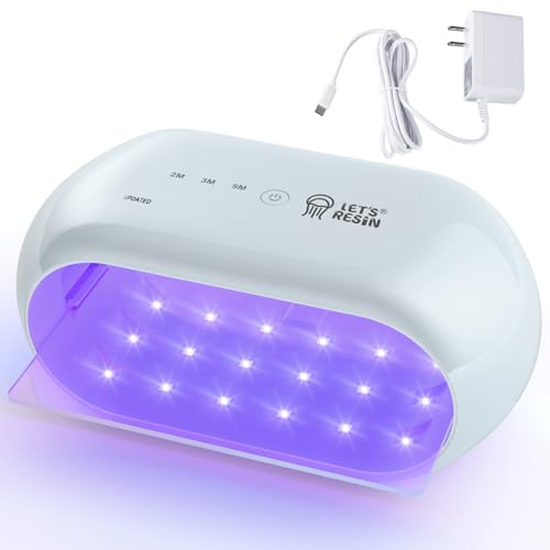 Two-Sided 36-LED UV Resin Light, 2/3/5-Min Timer, Gray Green