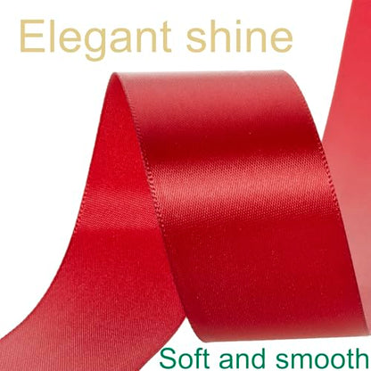 1-1/2 Inch Red Ribbon 50Yards – Perfect for Gift Wrapping