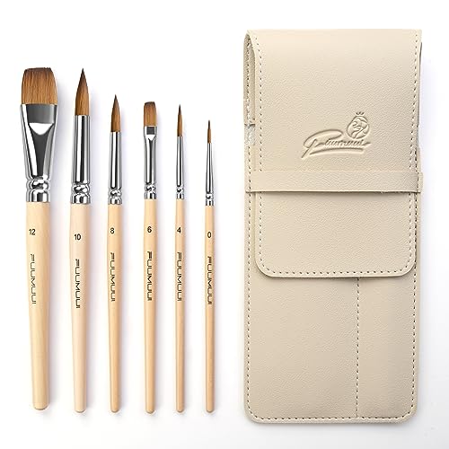 Sable Travel Watercolor Brushes (6 Count)