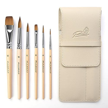 Sable Travel Watercolor Brushes (6 Count)
