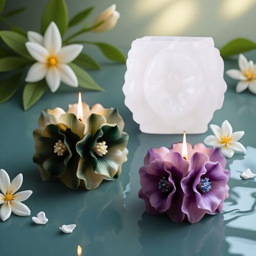 Peony Bouquet Candle Soap Molds