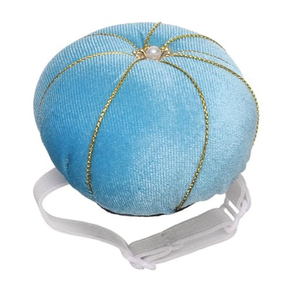 Wrist Pin Cushion Wristband Sewing Pincushion Polyester Pin Holder Wearable Pumpkin Shaped Needles Wristband for Sewing Quilting Needlework DIY Crafts