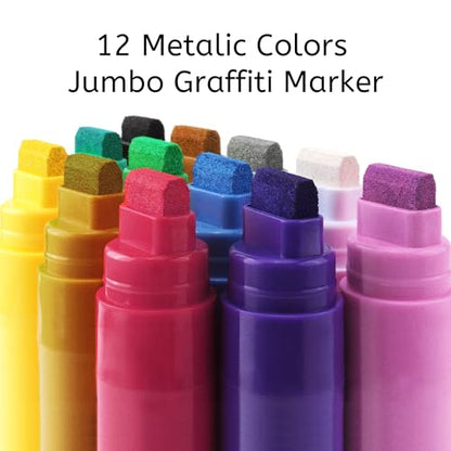Jumbo Graffiti Poster Markers Set (12 Count)