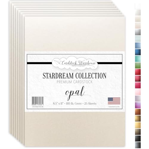 Cardstock Warehouse Stardream Opal Ivory Cardstock Paper (25 Count)