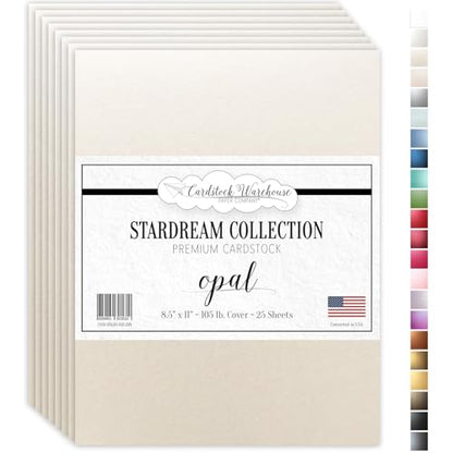 Cardstock Warehouse Stardream Opal Ivory Cardstock Paper (25 Count)