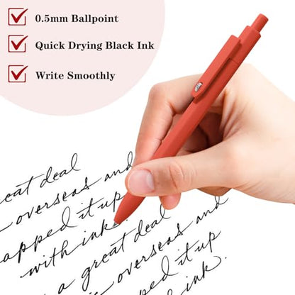 Gel Pens 8 Pcs 0.5mm Black Ink Pens Fine Point Smooth Writing Pens