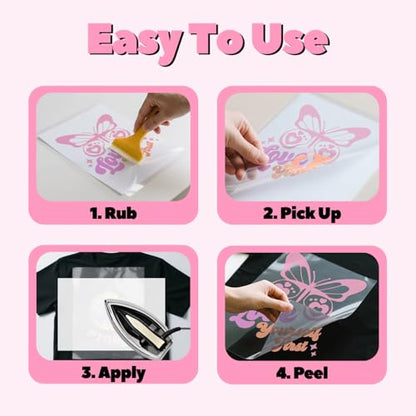 Pinkie Heat Transfer Tape for Inkjet Dark Transfer Paper for T Shirts (10 Count)