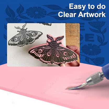 6 Pack 4 x 6" Soft Linoleum Rubber Carving Blocks