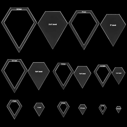 16 Sizes Jewel Quilting Template (16 Count)