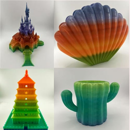 Crystal Rainbow PLA 3D Printer Filament (35.274 Ounce)