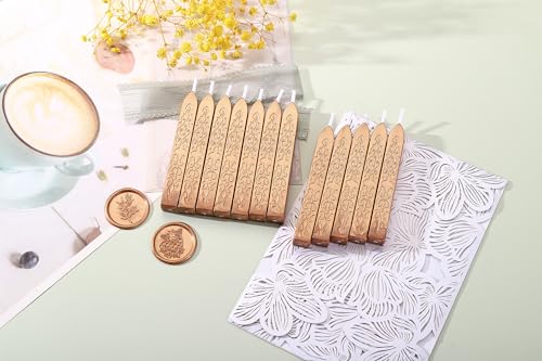 12Pcs Sealing Wax Sticks with Wicks for Wax Seal Stamp (12 Count)